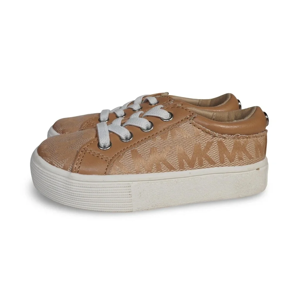 Michael‎ Kors MK Oake 2 Signature Sneakers Tan Toddler 5